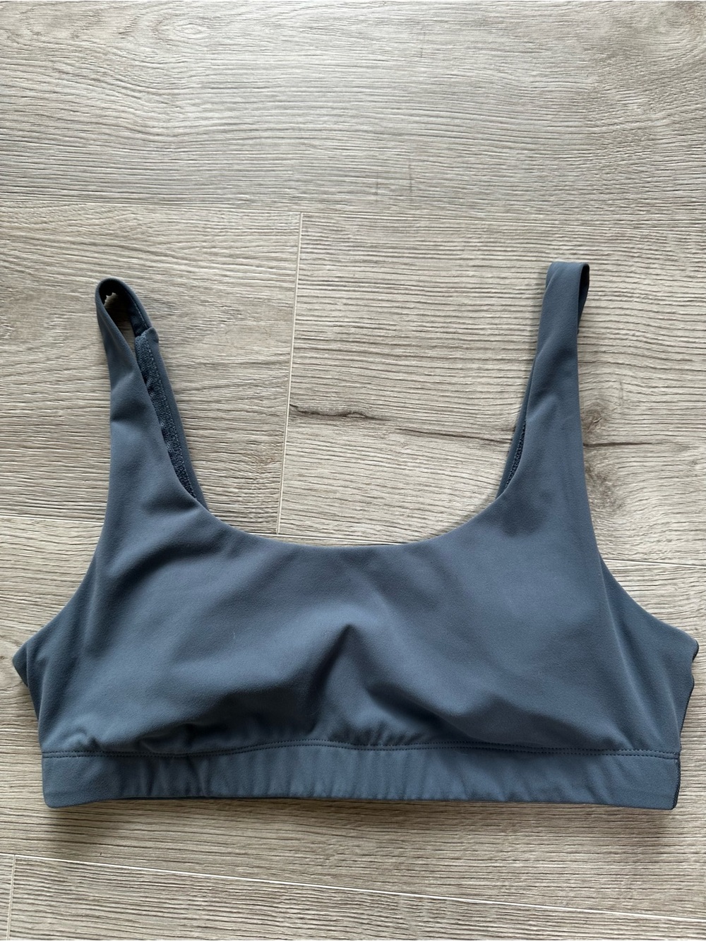 Vuori Grey Scoop Neck Sports Bra